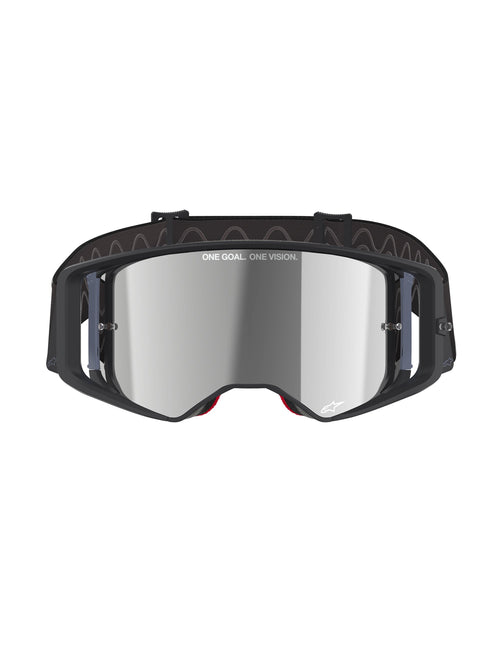 Alpinestars Supertech CORP Zwart/Grijs Spiegel Zilver Crossbril