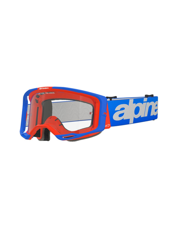 Alpinestars Vision 8 WORDMARK Blau Orange Klar Crossbrille