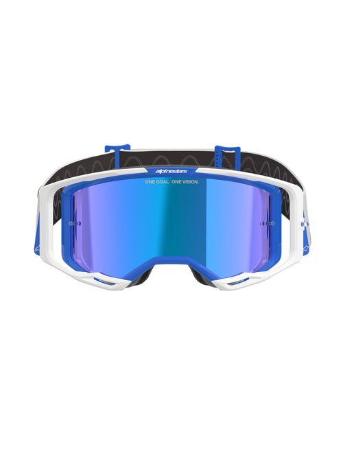 Alpinestars Vision 8 CORP Blauw Wit Spiegel Blauw Crossbril