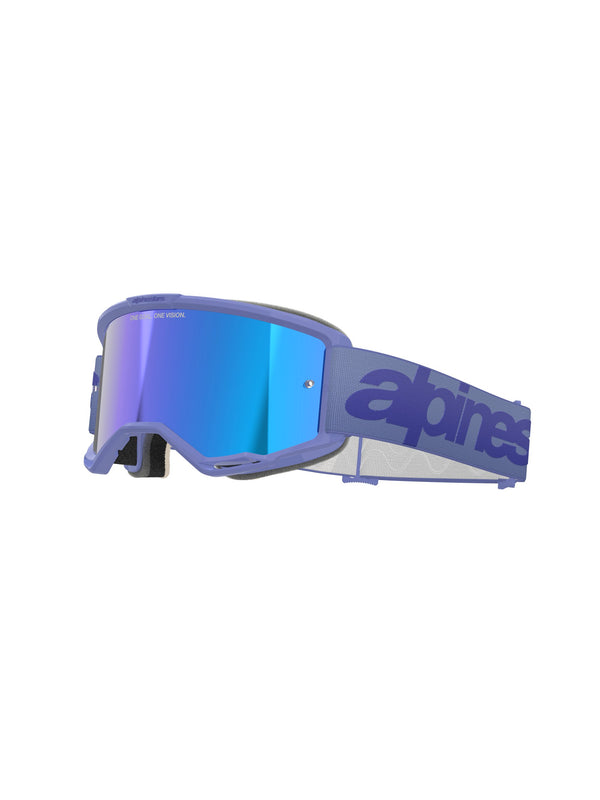Alpinestars Vision 5 WORDMARK Lila Spiegel Blau Motocross-Brille