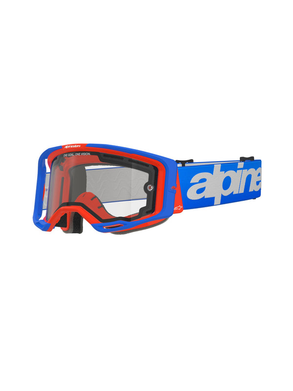 Alpinestars Vision 8 WORDMARK DUAL PANE Blau Orange Klar Crossbrille