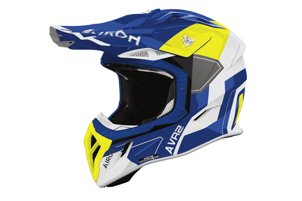 Airoh Aviator Ace 2 Shield Blue/Yellow Gloss Crosshelm