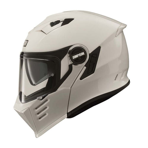 Simpson Darksome White Systeemhelm Motorhelm Pinlock Zonnevizier