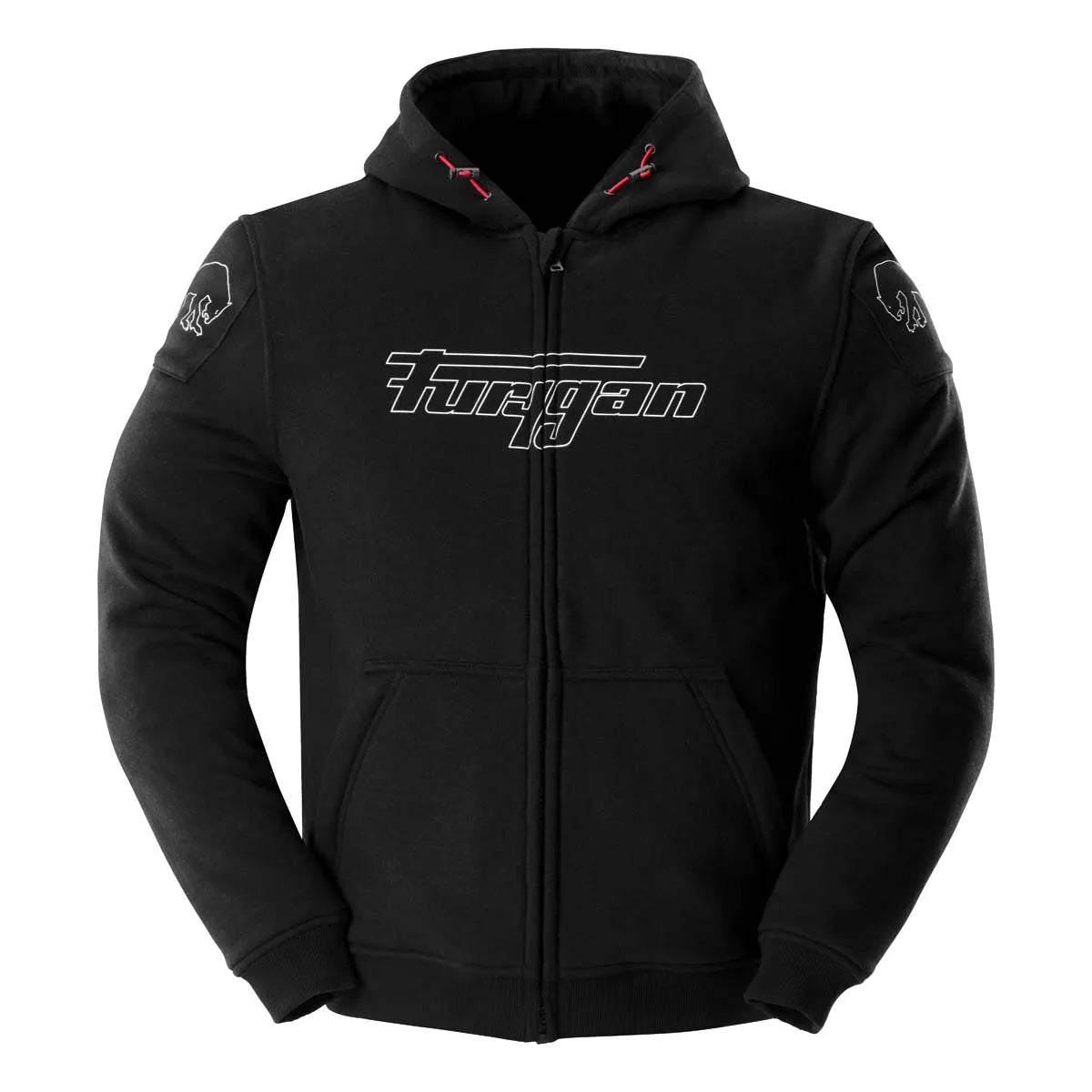 Furygan Livio X Kevlar Motorradhoodie, AA-zertifiziert mit D3O-Protektoren, schwarz