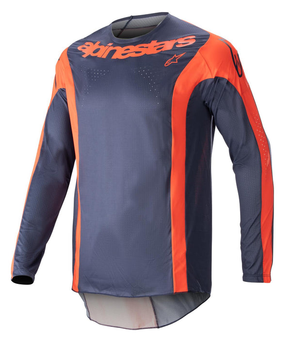Alpinestars Techstar Arch Donkerblauw/Fel Oranje Crossshirt