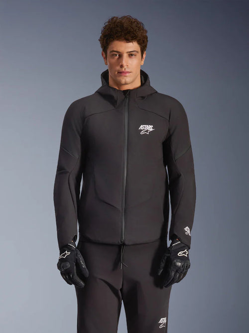 Alpinestars Aeroshell Wasserdichte Schwarze Motorradjacke