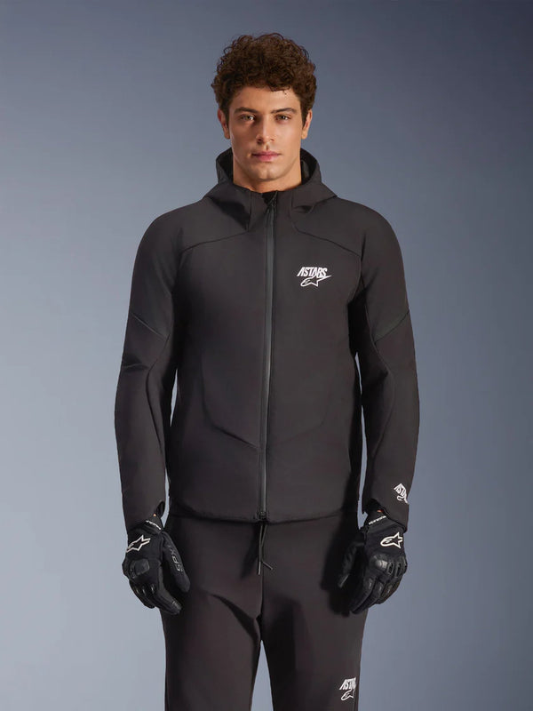 Alpinestars Aeroshell Wasserdichte Schwarze Motorradjacke
