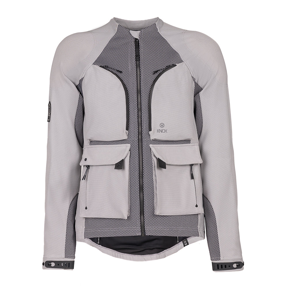 Knox Tor Motorjas met Waterproof Shell Lichtgrijs – AA Armoured Shirt
