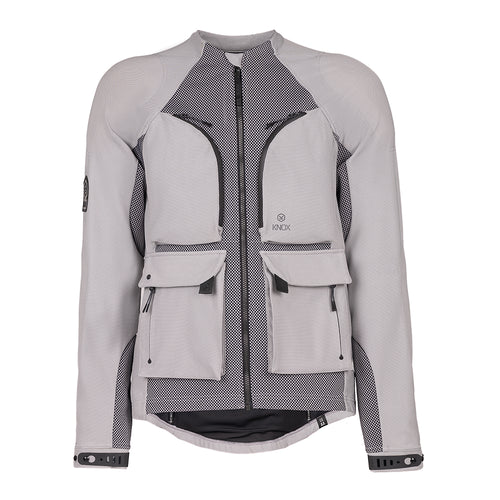 Knox Tor Motorradjacke mit wasserdichter Hülle Hellgrau – AA Armoured Shirt
