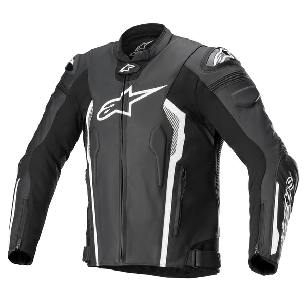 Alpinestars Missile v2 Schwarz/Weiß Leder-Motorradjacke