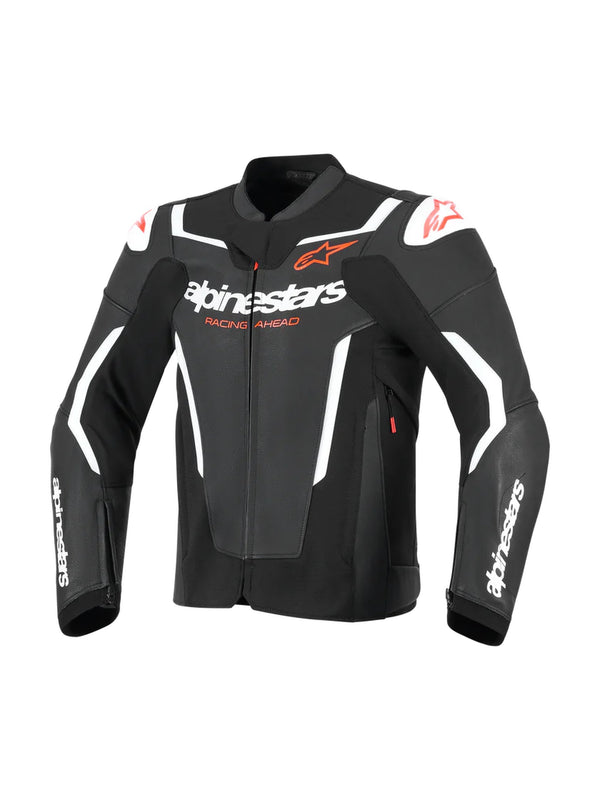 Alpinestars GP Force v2 Schwarz/Weiß Motorrad-Lederjacke