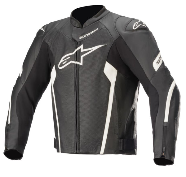 Alpinestars Faster AirFlow v2 Schwarz/Weiß Motorradlederjacke