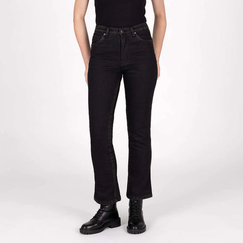 Knox Women’s Cartmel Kick Flare SHORT Aged Black Rust – AA Motorradjeans für Damen