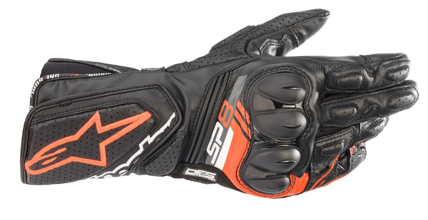 Alpinestars SP-8 v3 Black/Fluo Red Motorcycle Gloves