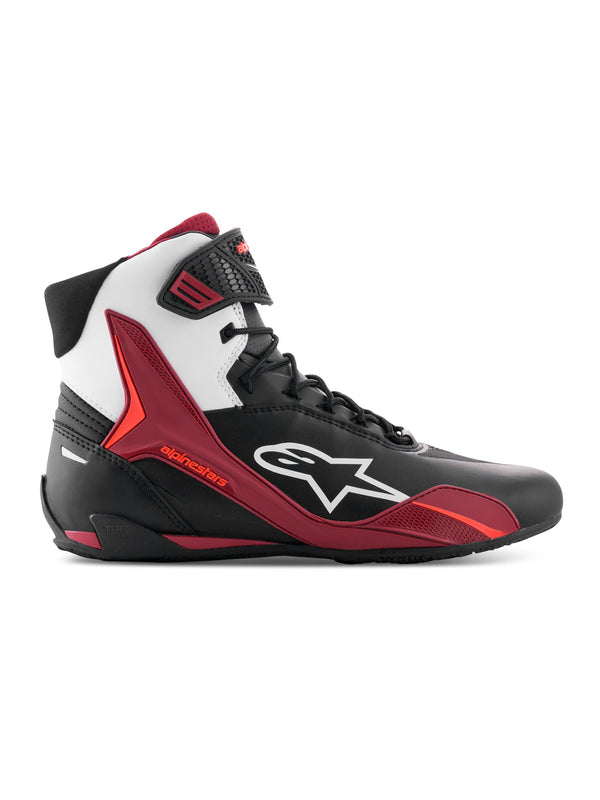 Alpinestars Faster-4 Zwart/Wit/Donker Rood Motorlaarzen