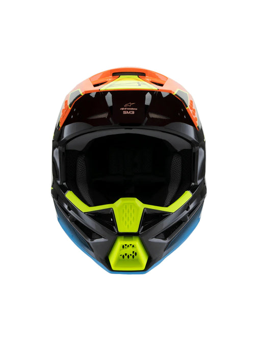 Alpinestars SM3 Youth Fray Black/Orange/Fluorescent Yellow Motocross Helmet