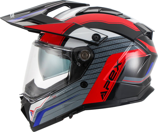 Apex AT300 Adventure helm Everest Wit/Rood/Blauw