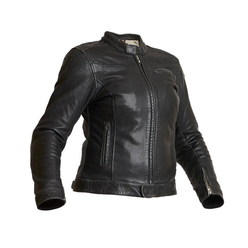 Halvarssons Orsa Dames Leren Motorjas Zwart