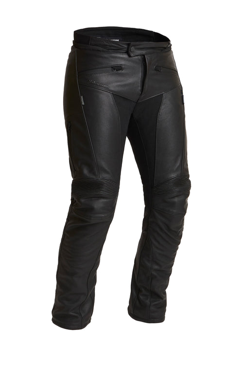 Halvarssons Oxberg Dames Leren Motorbroek Zwart