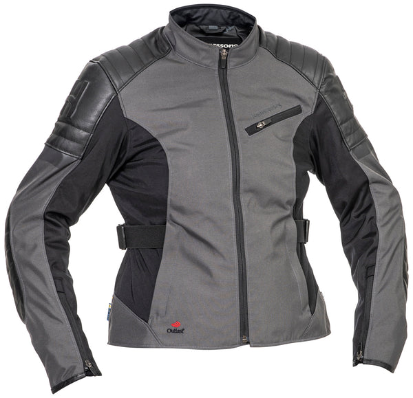 Halvarssons Solberg Damen Motorradjacke Dunkel/Grau/Schwarz