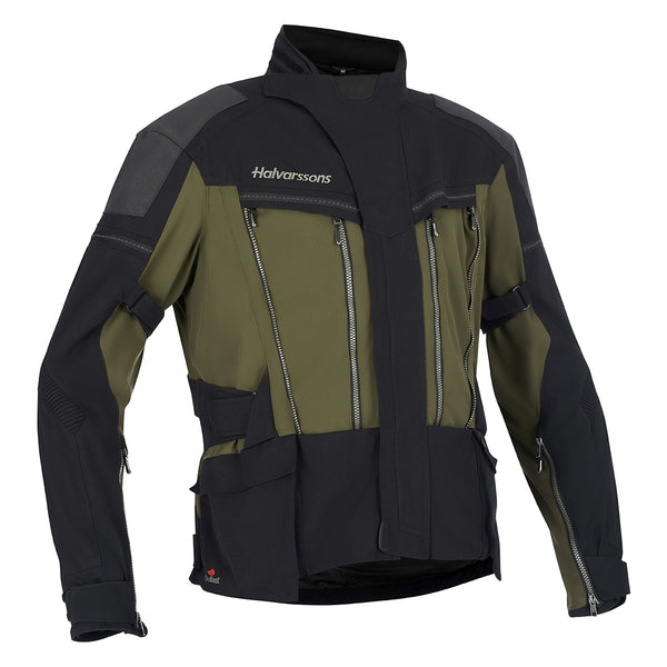 Halvarssons Mora V2 Motorjas Olijfgroen