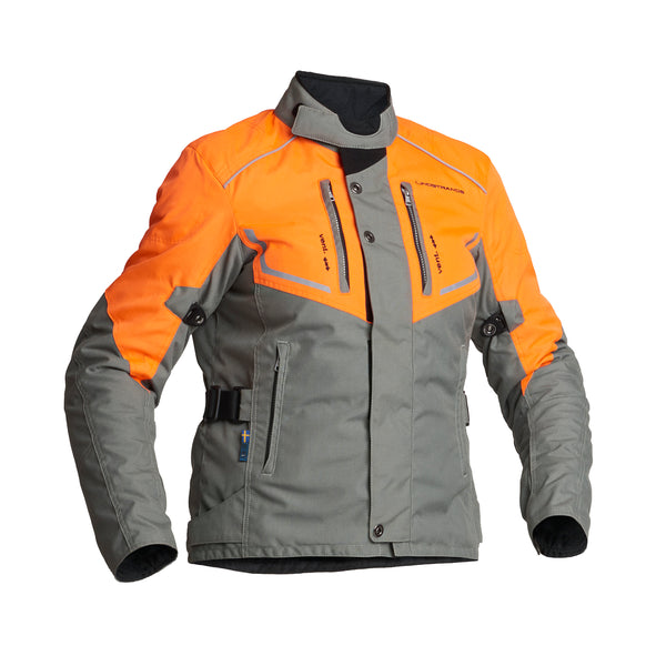 Lindstrands Halden Nebel/Orange Damen Motorradjacke