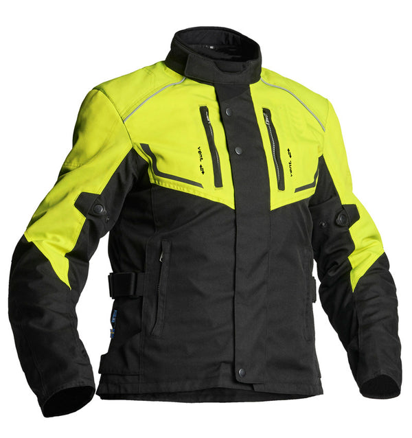 Lindstrands Halden Motorradjacke Schwarz/Gelb