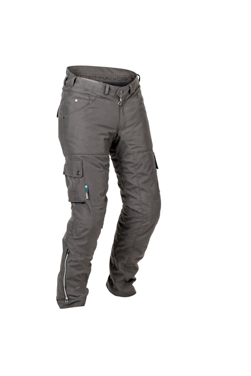 Lindstrands Textile Zion Motorbroek Grijs - Korte pijp