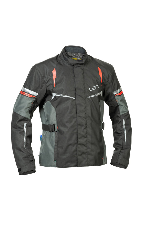 Lindstrands Backafall Motorradjacke Schwarz/Grau