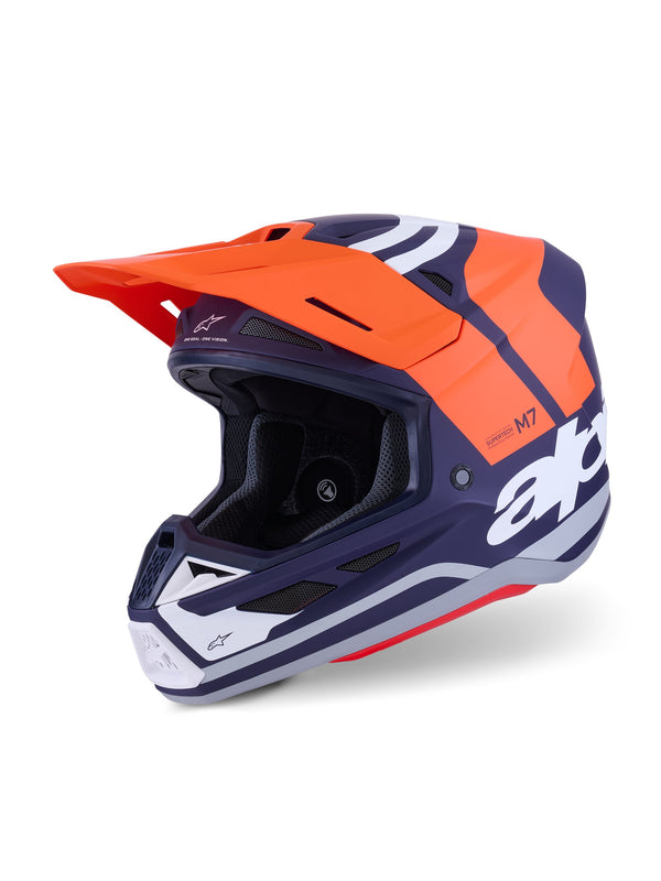 Alpinestars S-M7 Core Orange/Blue Motocross Helmet