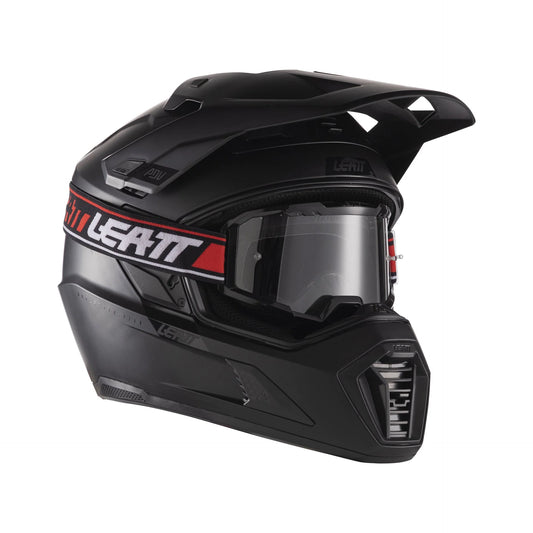 Leatt ADV 7.5 Kinder-Motorradhelm Adventure ECE 22.06 mit Brille, Schwarz