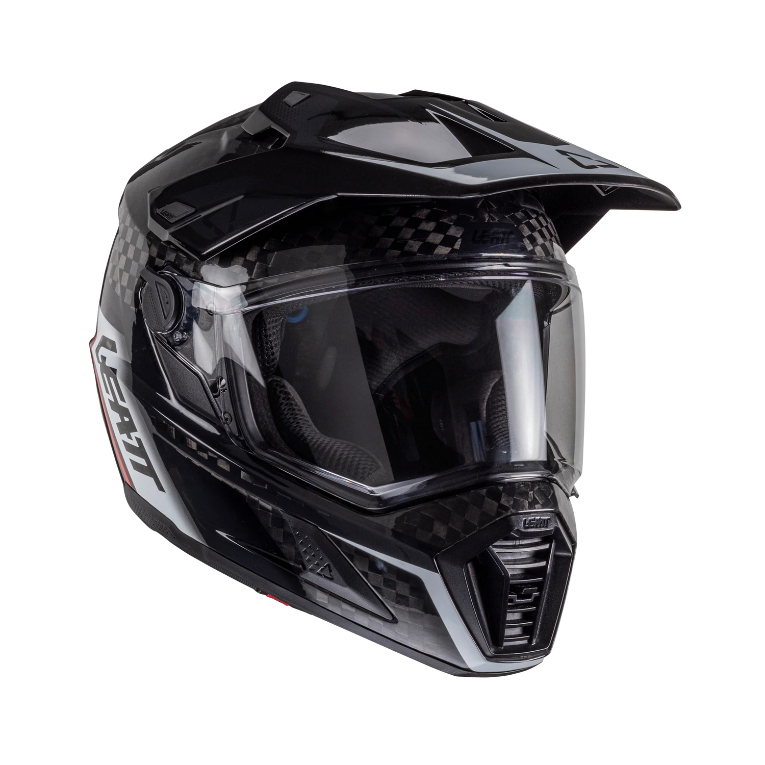 Leatt ADV 9.5 Carbon Adventure-Motorradhelm ECE 22.06 mit photochromem Visier, Schwarz