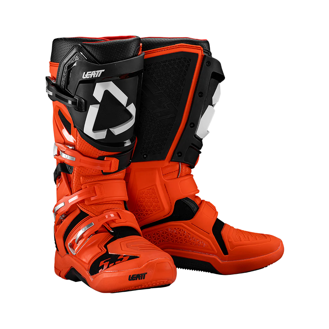 Leatt Moto 5.5 FlexLock Motorcycle Boots – Orange Motocross Boots