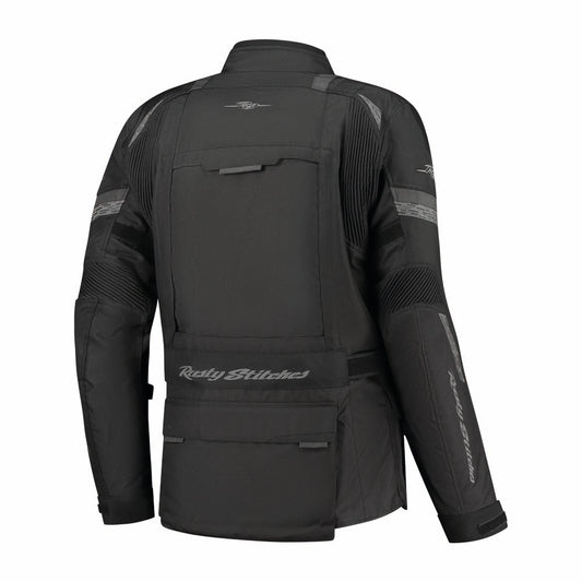 Rusty Stitches Cliff Adventure Motorjas Waterdicht AA Protectie Zwart
