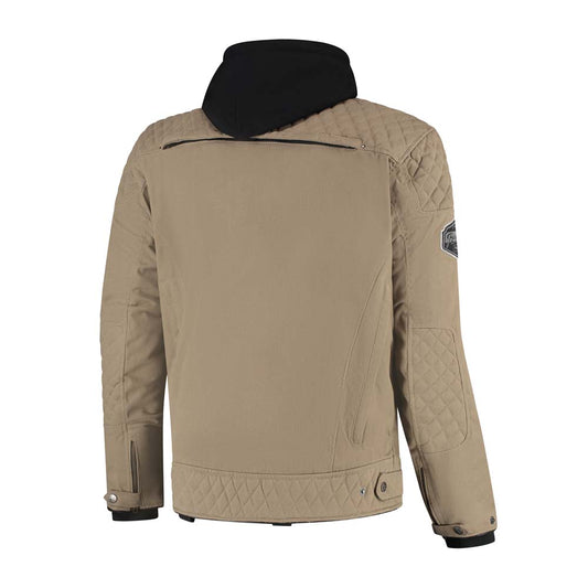 Rusty Stitches Glenn Motorjas Met Hoodie AA Protectie Bruin