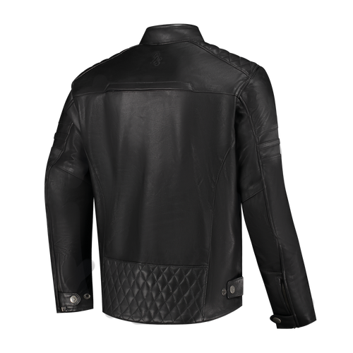 Rusty Stitches Jari V2 Leren Motorjas Zwart AA Met Protectie