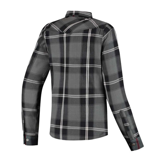 Rusty Stitches Liss V2 Motorjas Grijs Wit Zwart Met Kevlar Protectie