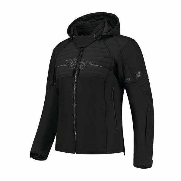 Rusty Stitches Naomi Motorradjacke Damen Schwarz Wasserdicht AA Mit Protektoren