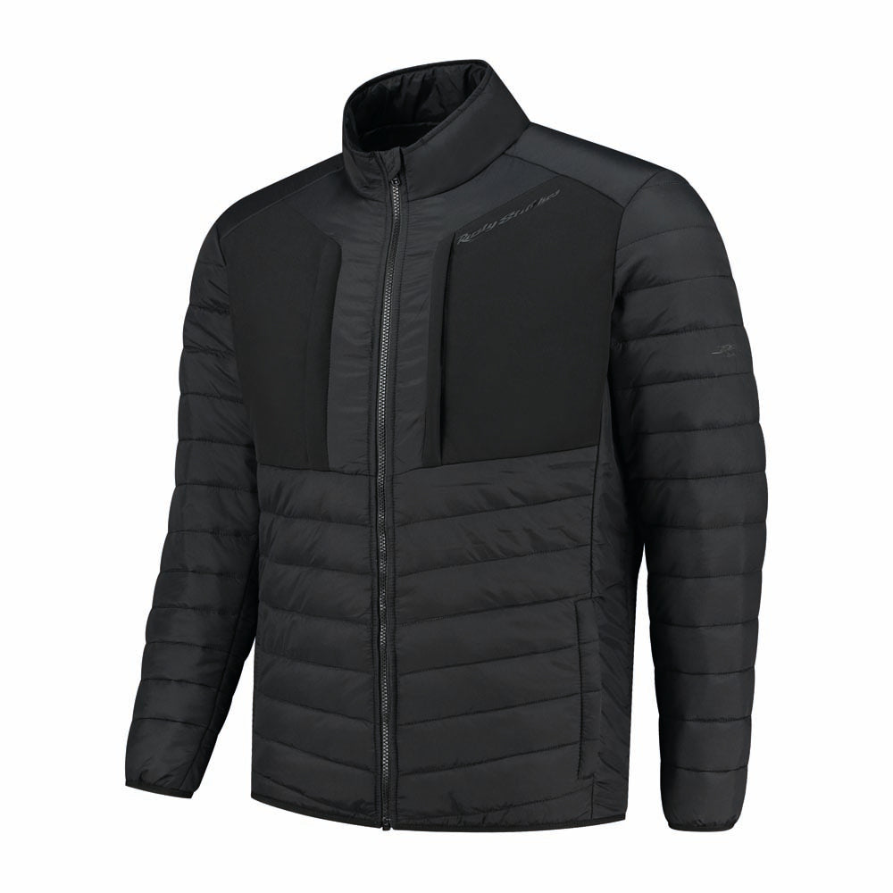 Rusty Stitches Thomson Midlayer Motorjas Zwart Lichtgewicht Warm Isolerend