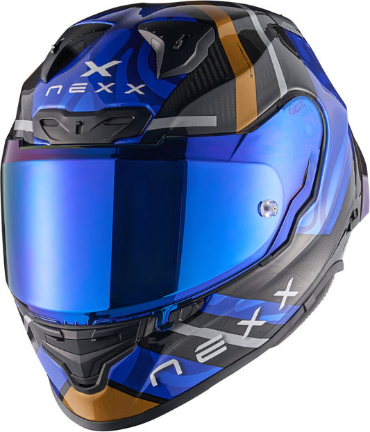 Nexx X R3R Swirl Carbon Sky Blauw