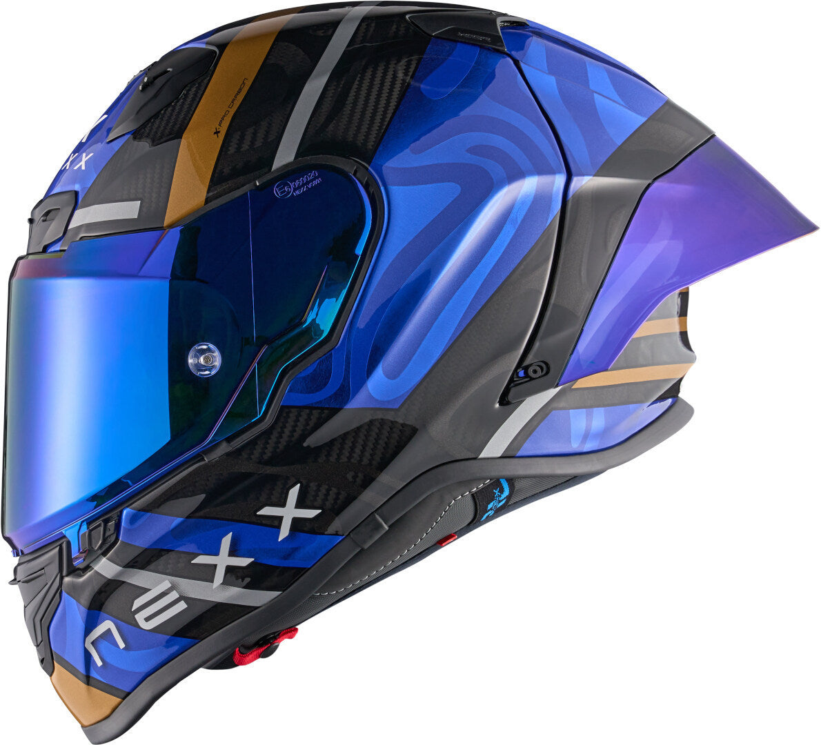 Nexx X R3R Swirl Carbon Sky Blauw
