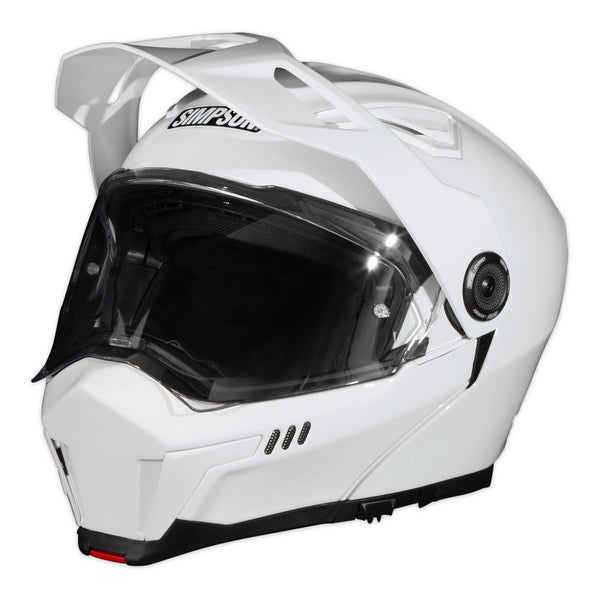 Simpson Journey Solid White Adventure Helmet ECE 22.06 Pinlock Motorcycle Helmet