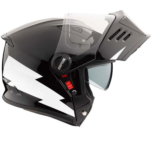 Simpson Darksome Hellfire Systeemhelm Motorhelm Pinlock Zonnevizier