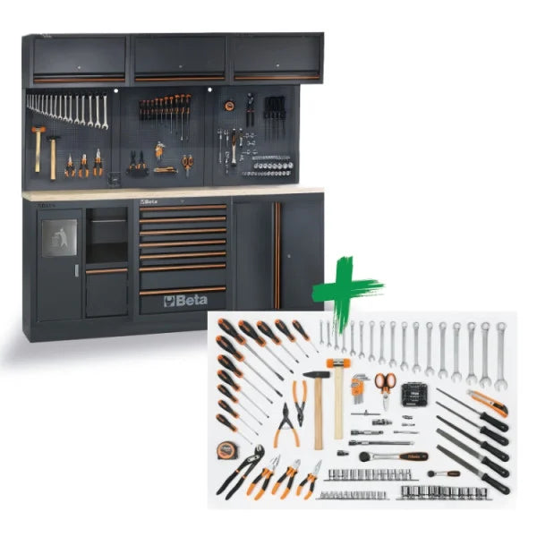 Beta Tools C45PRO 2.0 AW/157UT Werkplaatsmeubel – 157 Delige Toolset