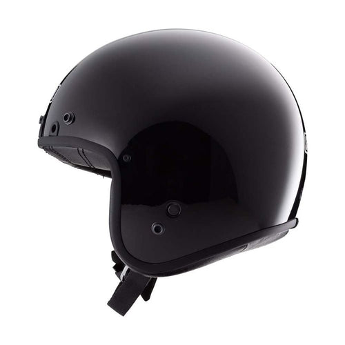 Simpson Chopper Solid Black Jethelm Custom Motorhelm D-Ring
