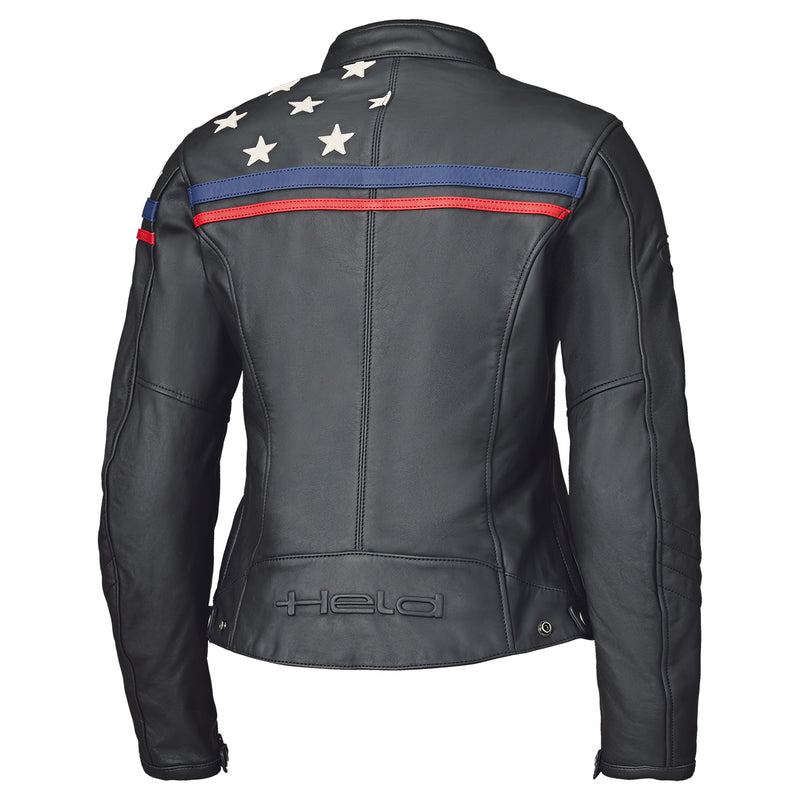 Held Midway Black Star leren motorjack – Zwart