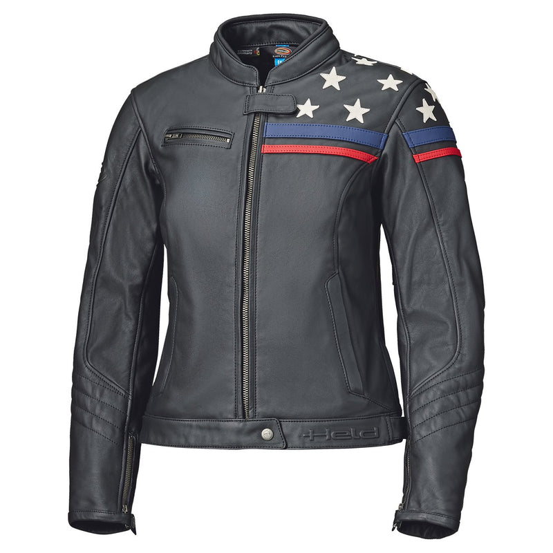 Held Midway Black Star leren motorjack – Zwart