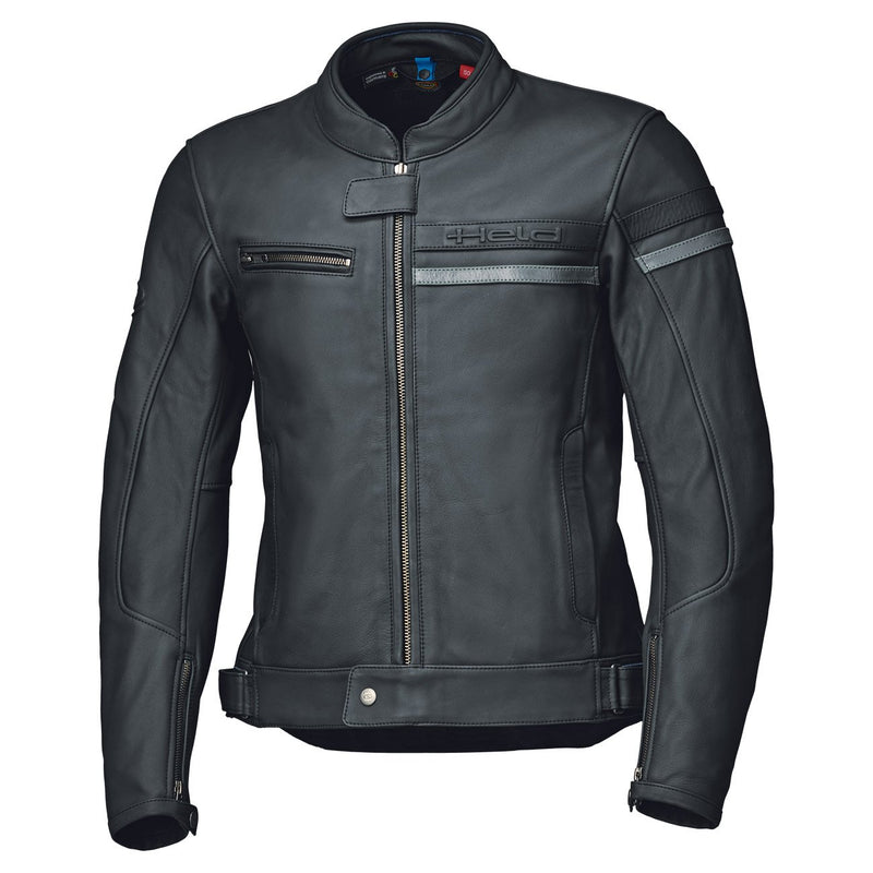 Held Midway leren motorjack – Offwhite/Black