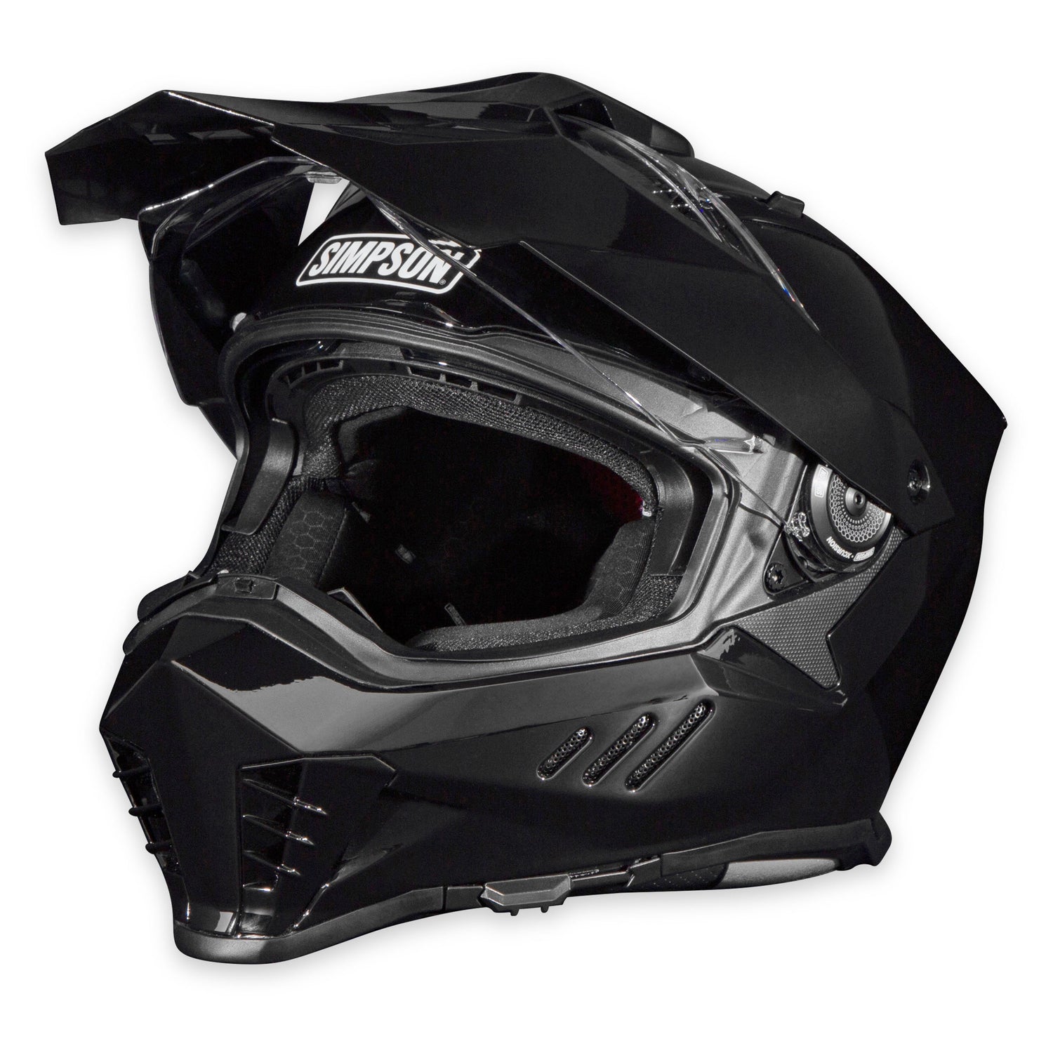 Simpson Xcursion Adventure Helm ECE 22.06 Pinlock Solid Black Metal