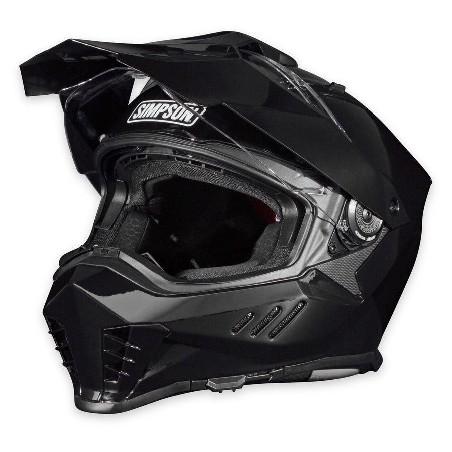 Simpson Xcursion Adventure Helm ECE 22.06 Pinlock Solid Black Metal